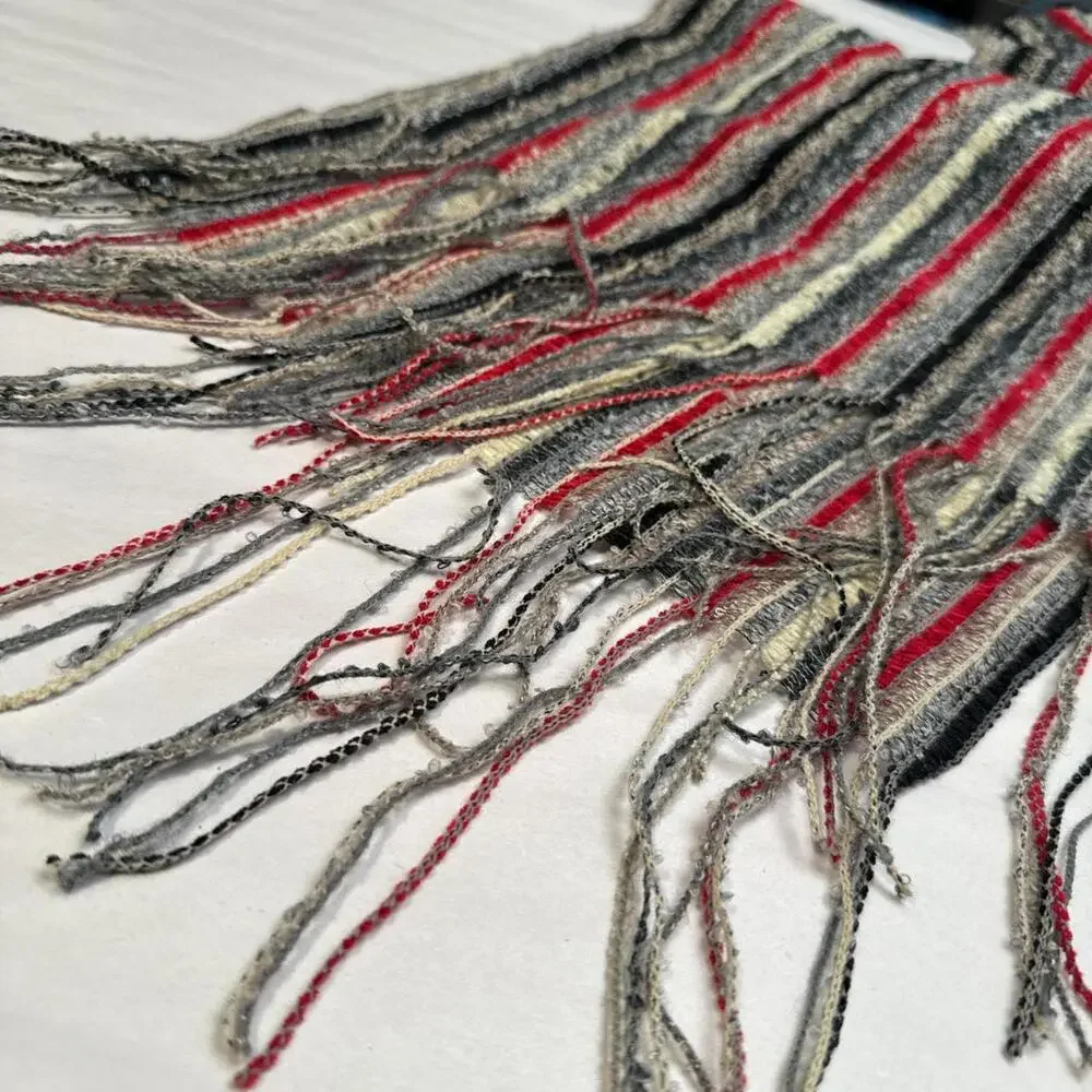 Vintage FILATESS Italy Striped‎ Knit Scarf